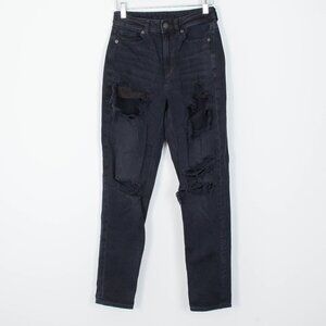 American Eagle High‎ Rise Distressed Mom Jeans Women's Size 00R